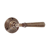 Chester Handle, Reeded Plate, Antiqued Brass