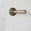 Chester Handle, Reeded Plate, Antiqued Brass