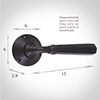 Chester Handle, Reeded Plate, Matt Black