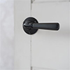 Chester Handle, Reeded Plate, Matt Black