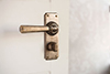 Chester Handle, Ilkley Privacy Plate, Antiqued Brass
