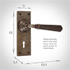 Bromley Handle, Bristol Keyhole Plate, Antiqued Brass