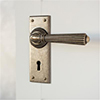 Bromley Handle, Bristol Keyhole Plate, Antiqued Brass