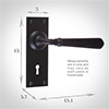 Bromley Handle, Bristol Keyhole Plate, Matt Black