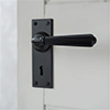 Bromley Handle, Bristol Keyhole Plate, Matt Black