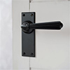 Bromley Handle, Bristol Plain Plate, Matt Black