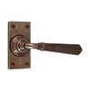 Bromley Handle, Bristol Short Plate, Antiqued Brass