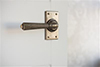 Bromley Handle, Bristol Short Plate, Antiqued Brass