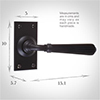 Bromley Handle, Bristol Short Plate, Matt Black