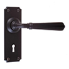 Bromley Handle, Ilkley Keyhole Plate, Matt Black