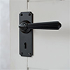 Bromley Handle, Ilkley Keyhole Plate, Matt Black