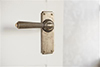 Bromley Handle, Ilkley Plain Plate, Antiqued Brass