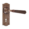 Bromley Handle, Nowton Keyhole Plate, Antiqued Brass