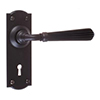 Bromley Handle, Nowton Keyhole Plate, Matt Black