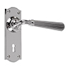 Bromley Handle, Nowton Keyhole Plate, Nickel