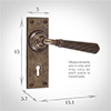 Bromley Handle, Ripley Keyhole Plate, Antiqued Brass