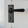 Bromley Handle, Ripley Keyhole Plate, Matt Black