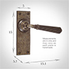Bromley Handle, Ripley Plain Plate, Antiqued Brass