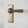 Bromley Handle, Ripley Plain Plate, Antiqued Brass