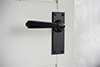 Bromley Handle, Ripley Plain Plate, Matt Black