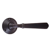 Bromley Handle, Reeded Plate, Matt Black