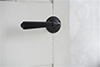 Bromley Handle, Reeded Plate, Matt Black