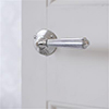 Bromley Handle, Reeded Plate, Nickel