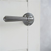 Bromley Handle, Reeded Plate, Polished