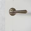 Bromley Handle, Rowley Plate, Antiqued Brass