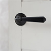 Bromley Handle, Rowley Plate, Matt Black