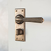 Bromley Handle, Bristol Privacy Plate, Antiqued Brass