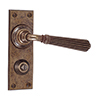 Bromley Handle, Ripley Privacy Plate, Antiqued Brass