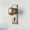 Holkham Door Knob, Bristol Keyhole Plate, Antiqued Brass