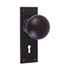 Holkham Door Knob, Bristol Keyhole Plate, Beeswax