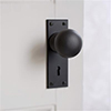 Holkham Door Knob, Bristol Keyhole Plate, Beeswax