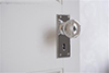 Holkham Door Knob, Bristol Keyhole Plate, Nickel