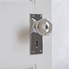 Holkham Door Knob, Bristol Keyhole Plate, Nickel