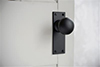 Holkham Door Knob, Bristol Plain Plate, Matt Black