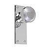 Holkham Door Knob, Bristol Plain Plate, Nickel