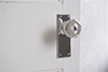 Holkham Door Knob, Bristol Plain Plate, Nickel