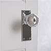 Holkham Door Knob, Bristol Plain Plate, Nickel