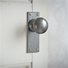 Holkham Door Knob, Bristol Plain Plate, Polished