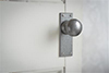 Holkham Door Knob, Bristol Plain Plate, Polished