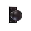 Holkham Door Knob, Bristol Short Plate, Matt Black