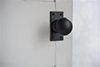 Holkham Door Knob, Bristol Short Plate, Matt Black