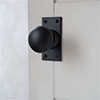 Holkham Door Knob, Bristol Short Plate, Matt Black