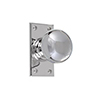 Holkham Door Knob, Bristol Short Plate, Nickel