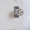 Holkham Door Knob, Bristol Short Plate, Nickel