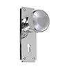 Holkham Door Knob, Ilkley Keyhole Plate, Nickel