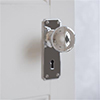 Holkham Door Knob, Ilkley Keyhole Plate, Nickel